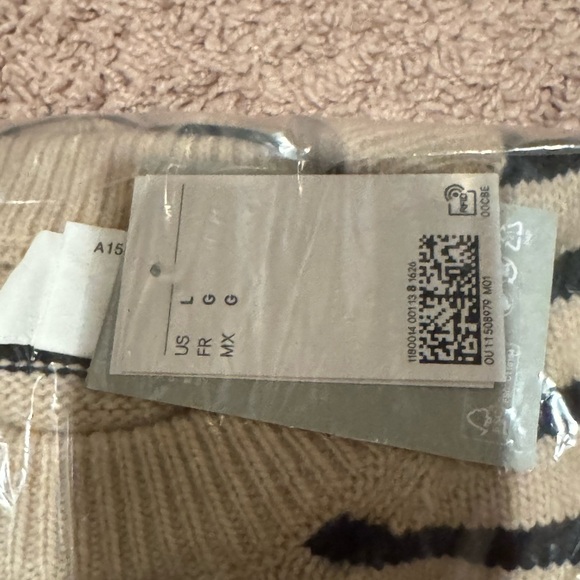 H&M Beige Striped Short Sweater - Picture 5 of 6